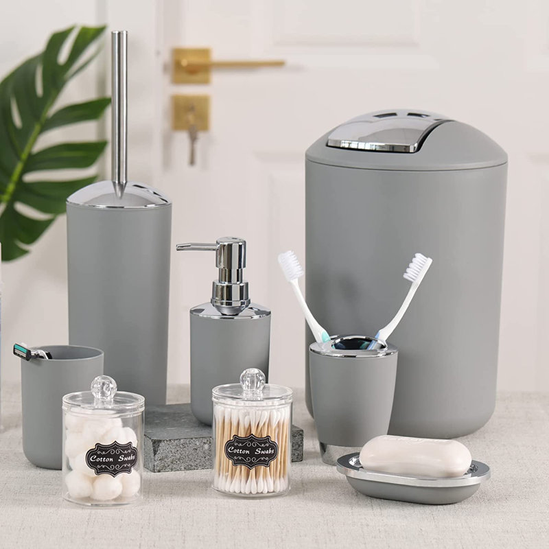 Hokku Designs Aydah 8 Piece Bathroom Accessory Set | Wayfair